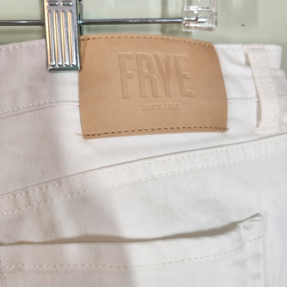 Frye White Denim High-Rise Jeans, Sz 14 - Picture 5 of 8
